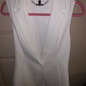 WHBM white vest Size 2